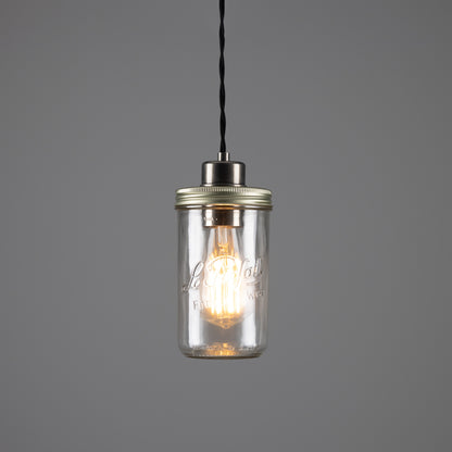 Suspension vintage en forme de pot de confiture