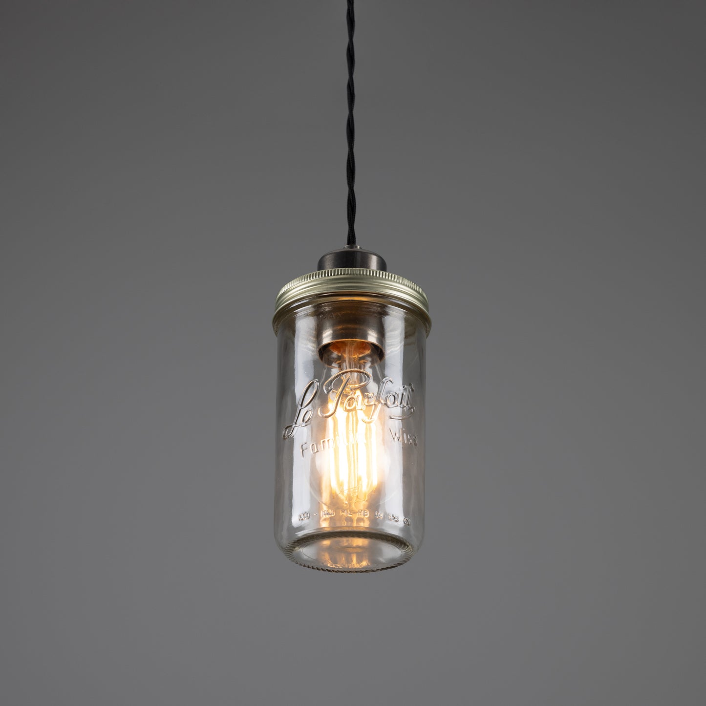 Suspension vintage en forme de pot de confiture