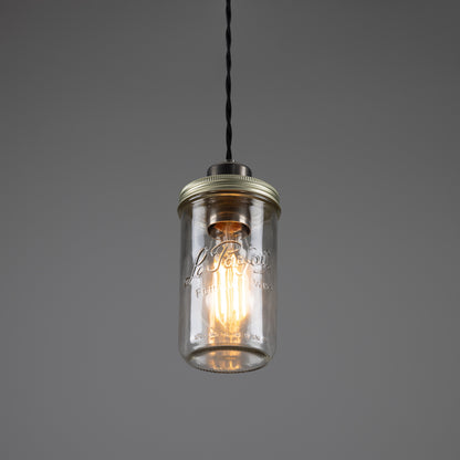 Suspension vintage en forme de pot de confiture