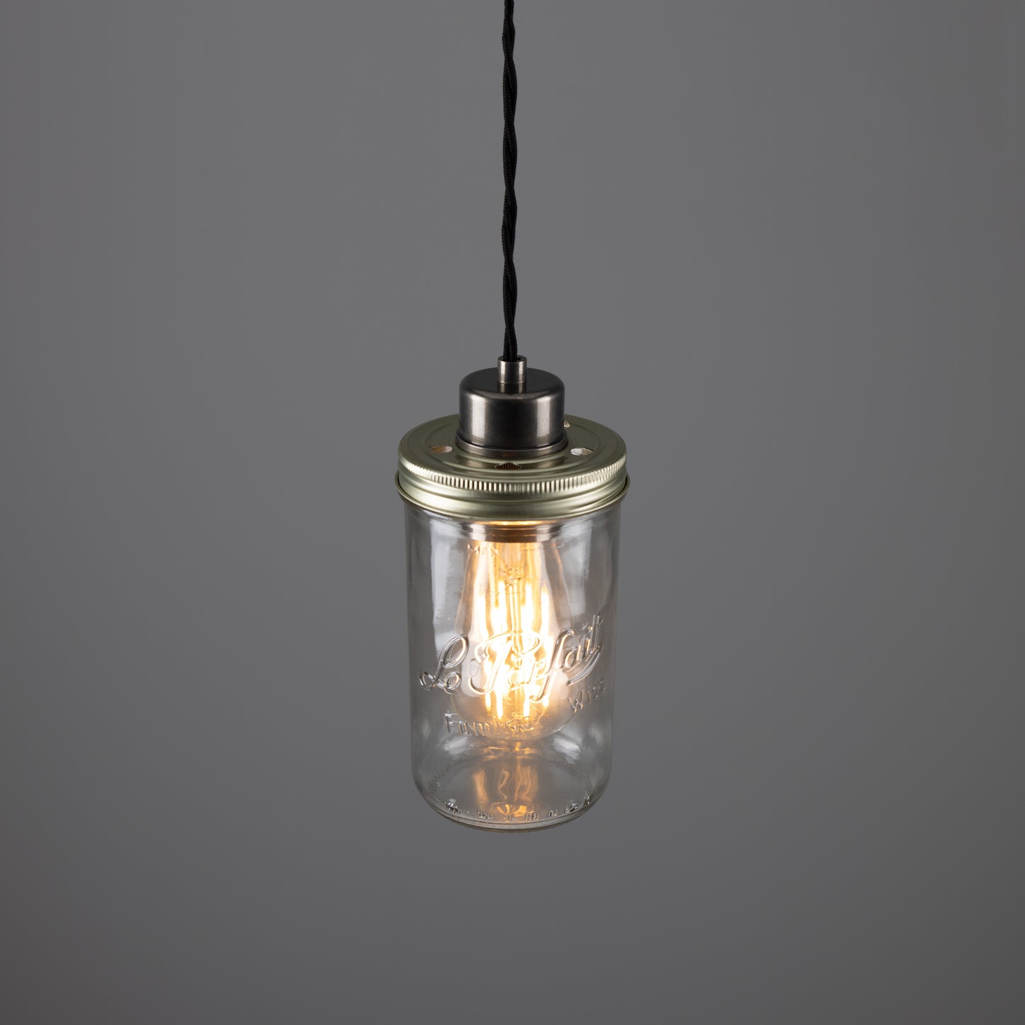 Suspension vintage en forme de pot de confiture
