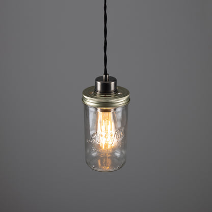 Suspension vintage en forme de pot de confiture