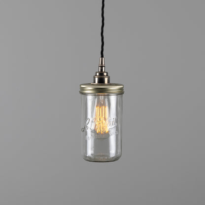 Suspension vintage en forme de pot de confiture