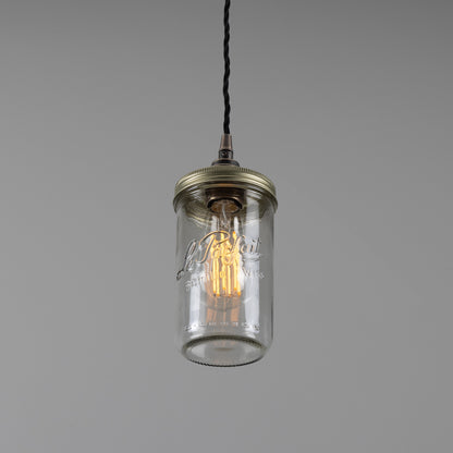 Suspension vintage en forme de pot de confiture