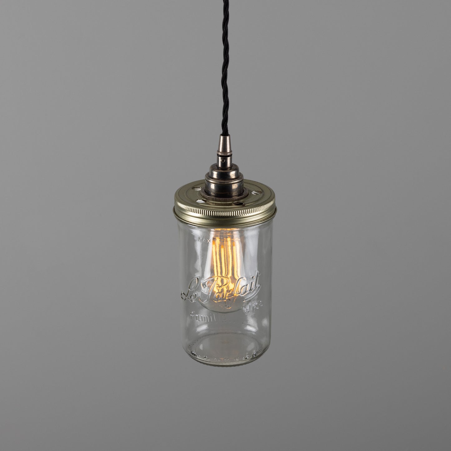 Suspension vintage en forme de pot de confiture