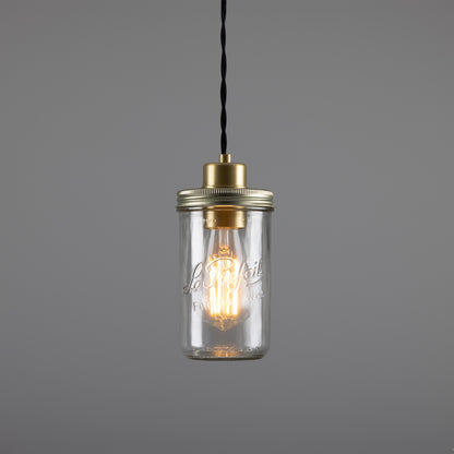 Suspension vintage en forme de pot de confiture