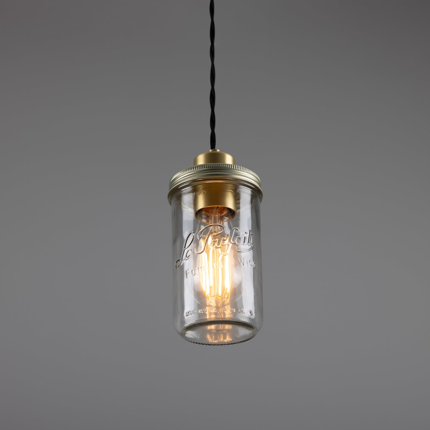 Suspension vintage en forme de pot de confiture
