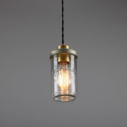 Suspension vintage en forme de pot de confiture