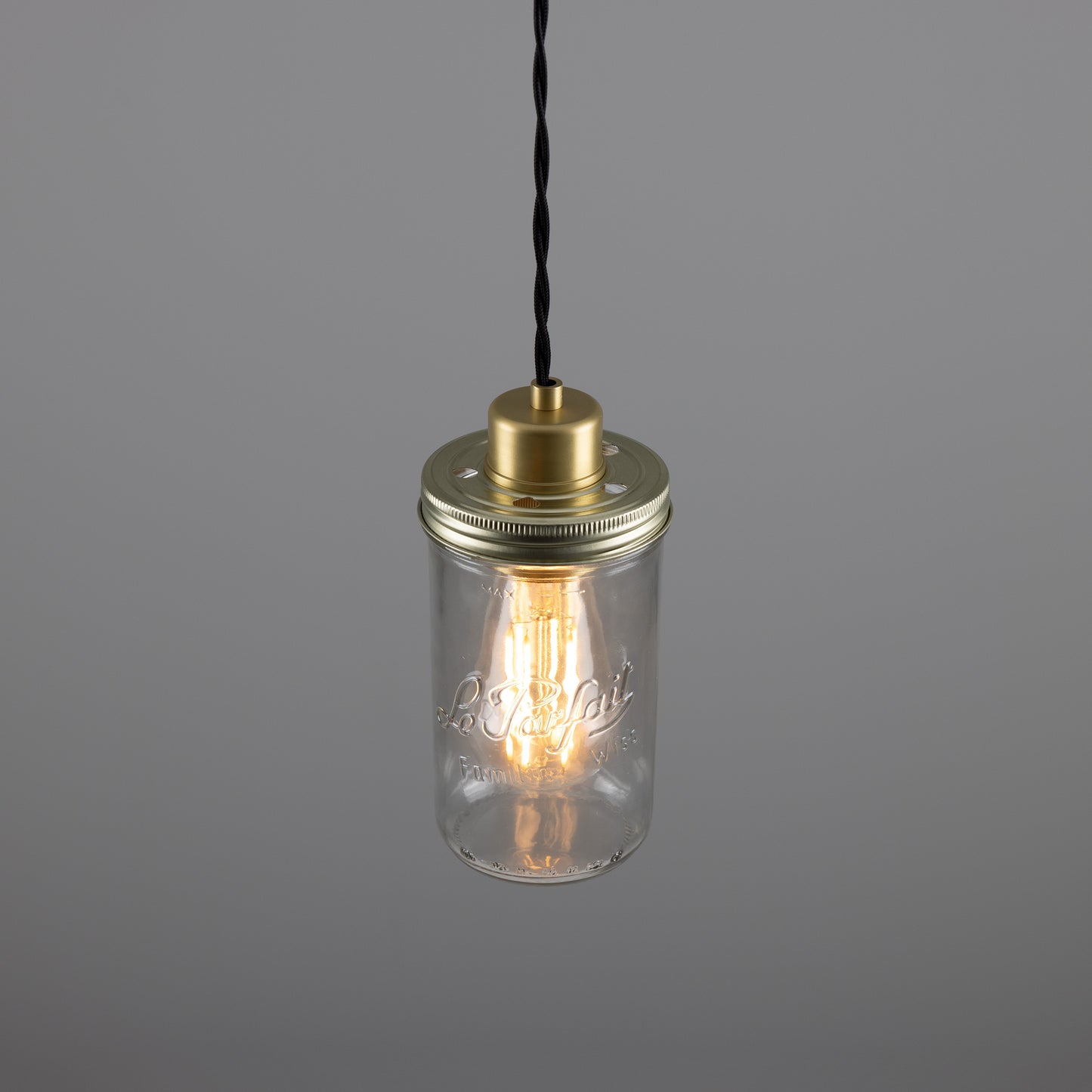 Suspension vintage en forme de pot de confiture