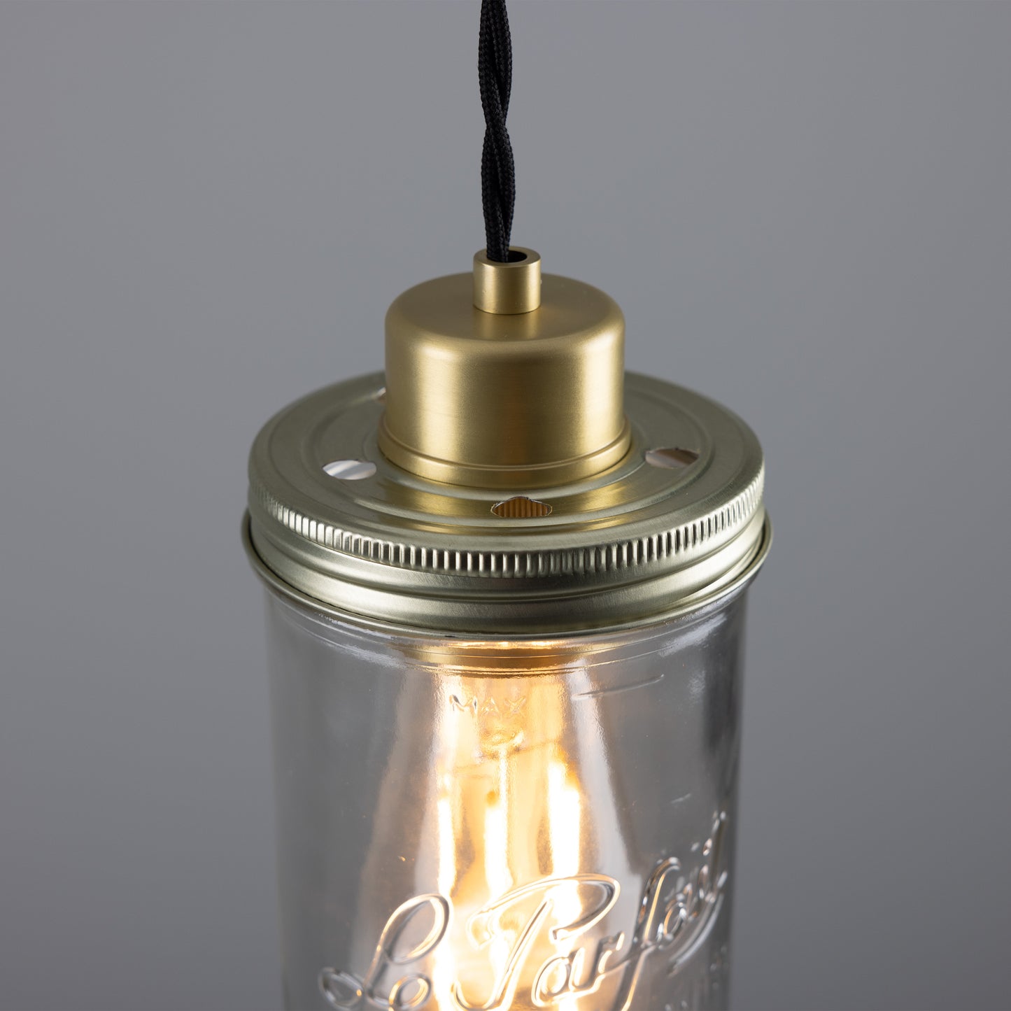 Suspension vintage en forme de pot de confiture