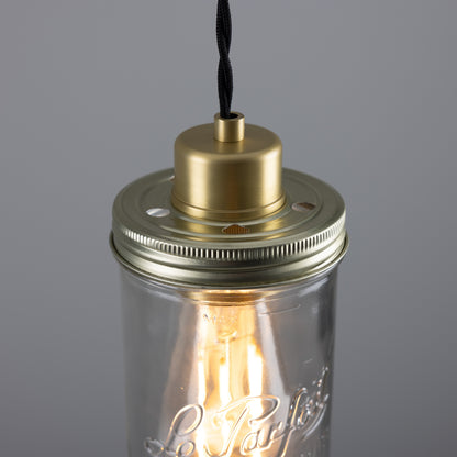 Suspension vintage en forme de pot de confiture
