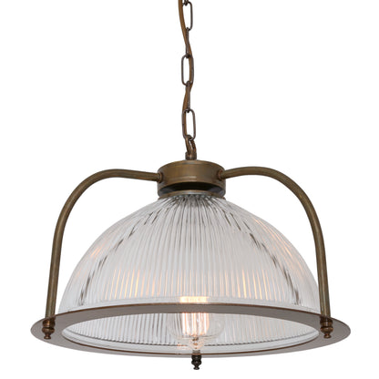 Lampe à suspension en verre Bousta Holophane