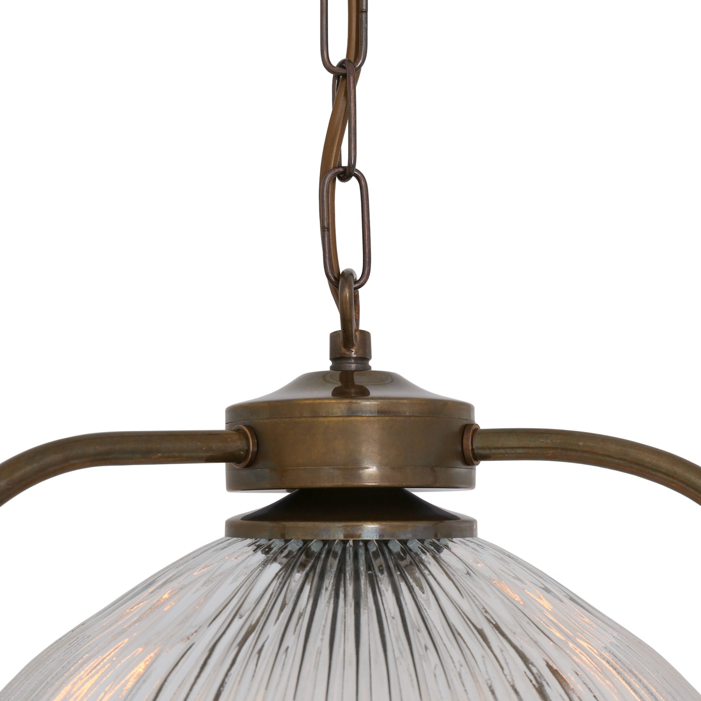 Lampe à suspension en verre Bousta Holophane