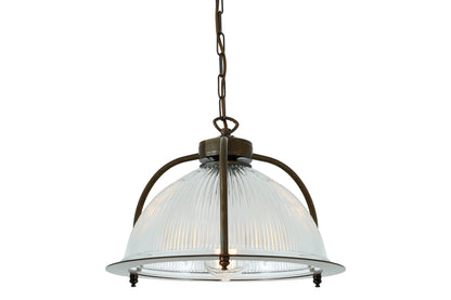 Lampe à suspension en verre Bousta Holophane