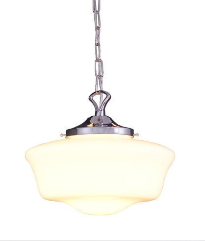 Suspension en verre style école classique des années 1920