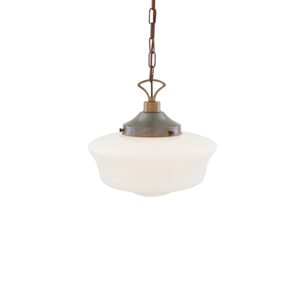 Suspension en verre style école classique des années 1920