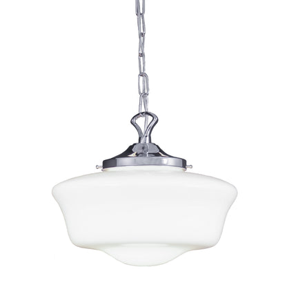 Suspension en verre style école classique des années 1920
