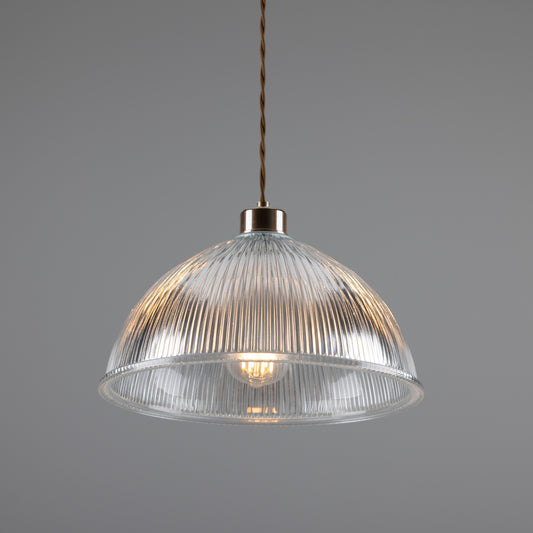 Suspension lumineuse Nova en verre prismatique