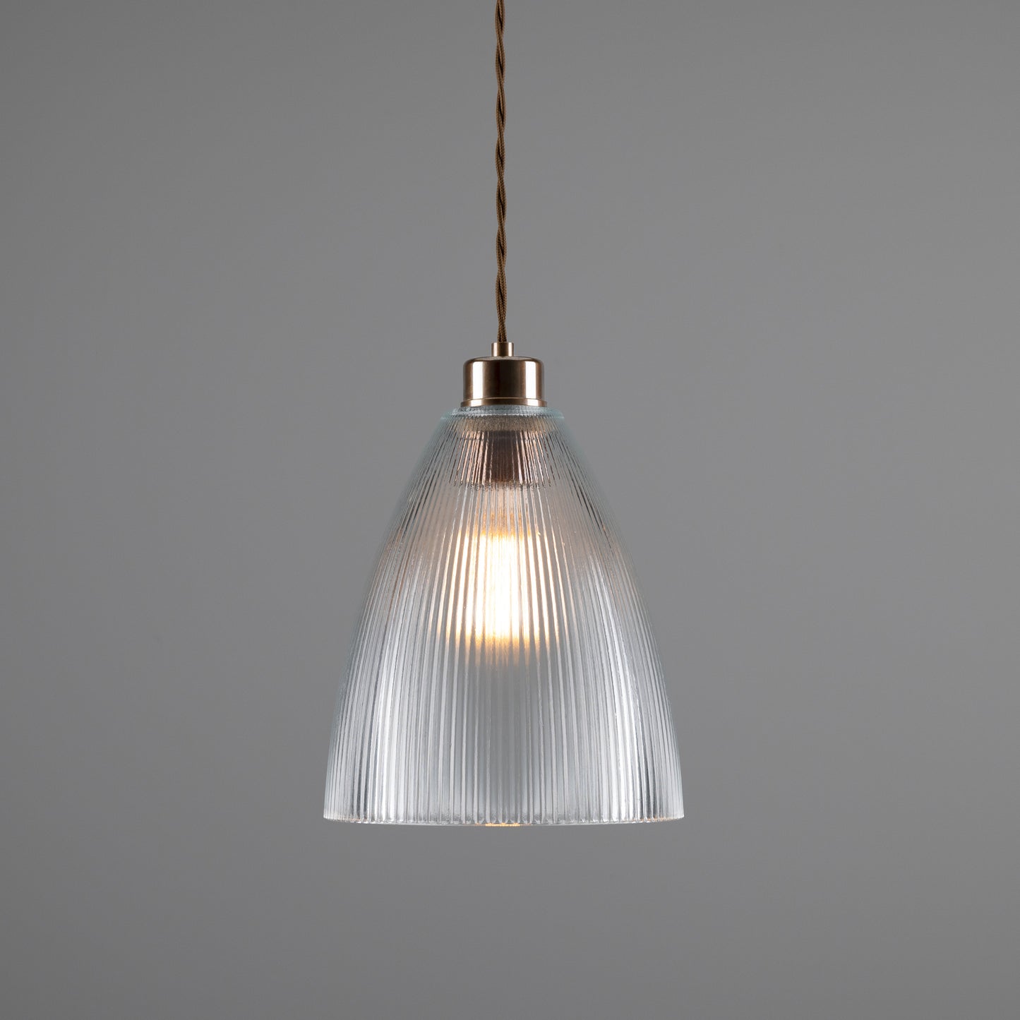 Corvera Holophane Glass Pendant Light
