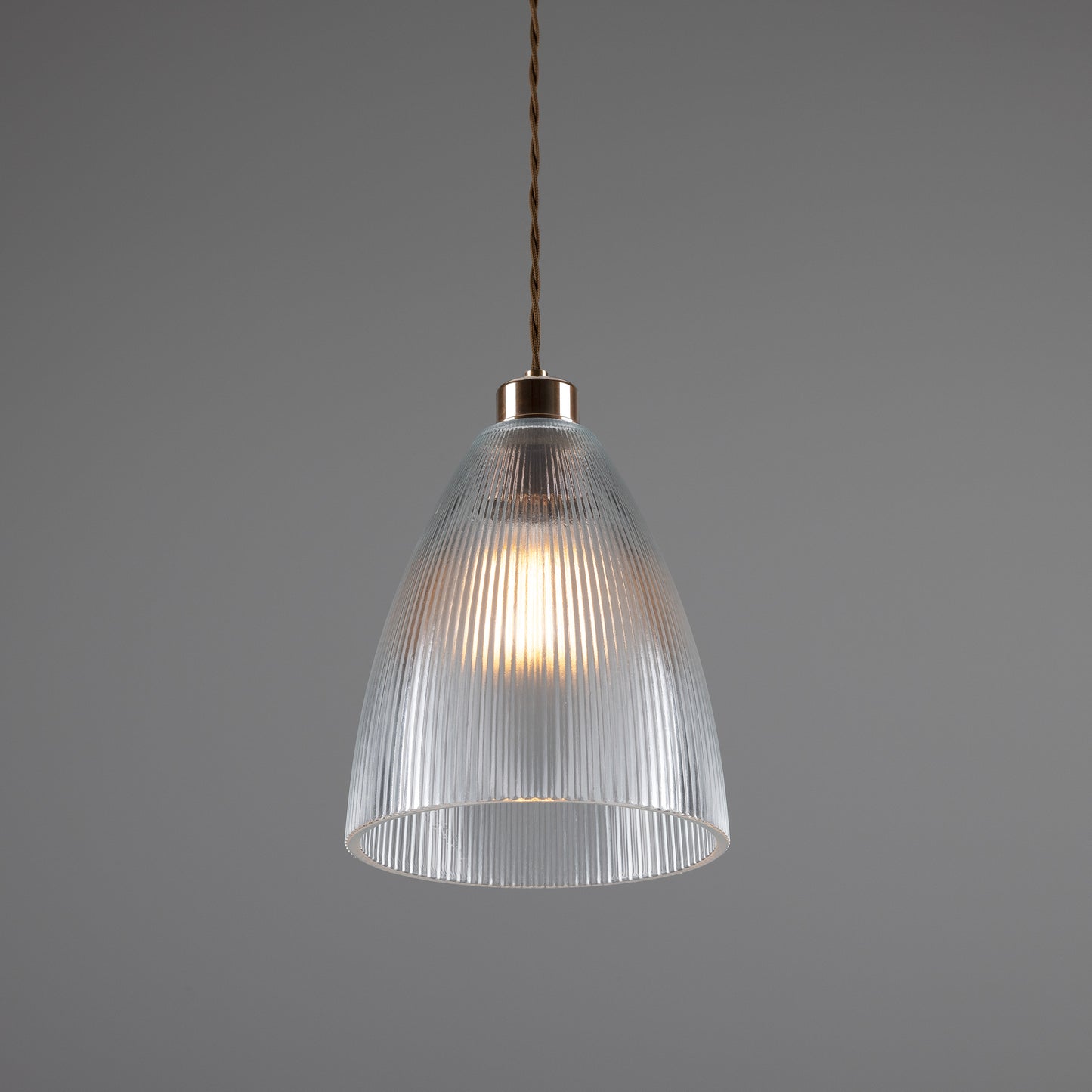 Corvera Holophane Glass Pendant Light