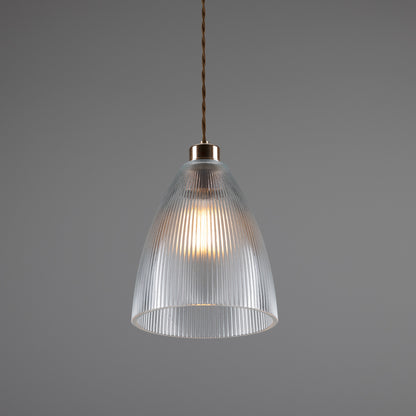 Corvera Holophane Glass Pendant Light