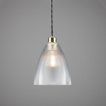 Corvera Holophane Glass Pendant Light