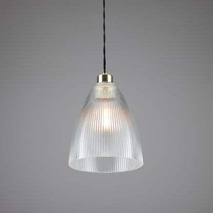 Corvera Holophane Glass Pendant Light