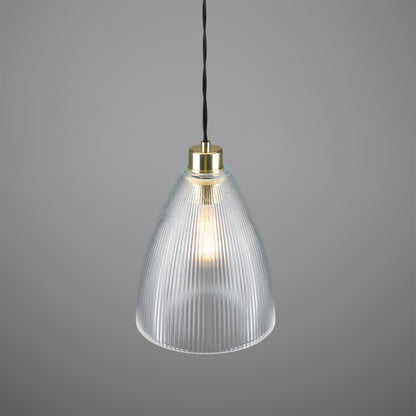 Corvera Holophane Glass Pendant Light