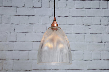 Corvera Holophane Glass Pendant Light