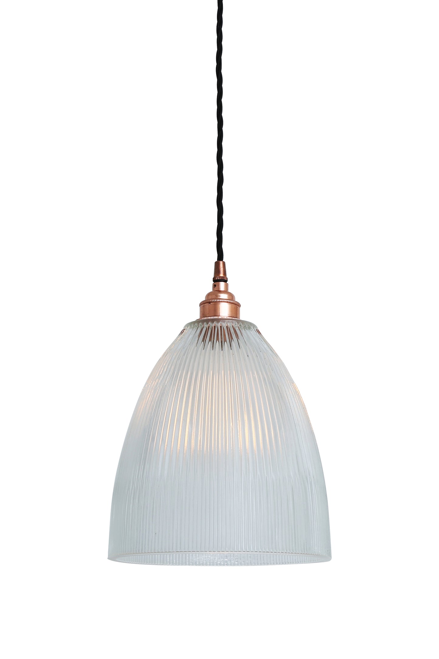 Corvera Holophane Glass Pendant Light