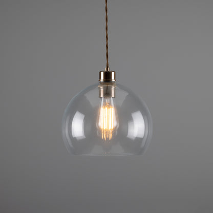 Eden Clear Open Glass Globe Pendant Light