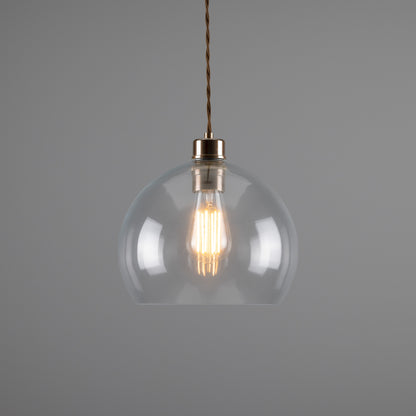 Eden Clear Open Glass Globe Pendant Light