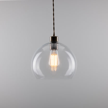 Eden Clear Open Glass Globe Pendant Light