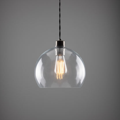 Eden Clear Open Glass Globe Pendant Light