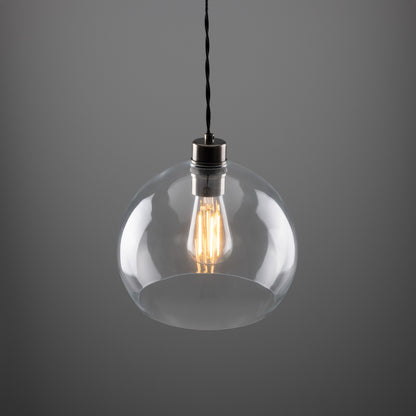 Eden Clear Open Glass Globe Pendant Light