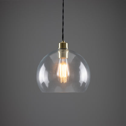 Eden Clear Open Glass Globe Pendant Light