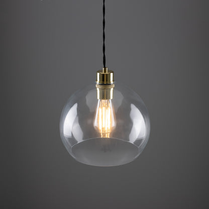 Eden Clear Open Glass Globe Pendant Light