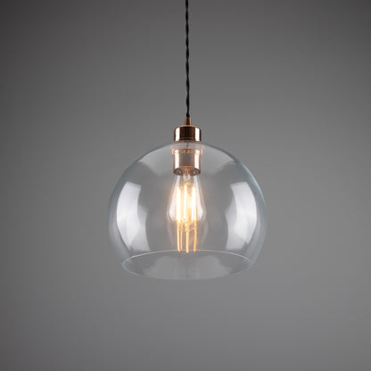 Eden Clear Open Glass Globe Pendant Light