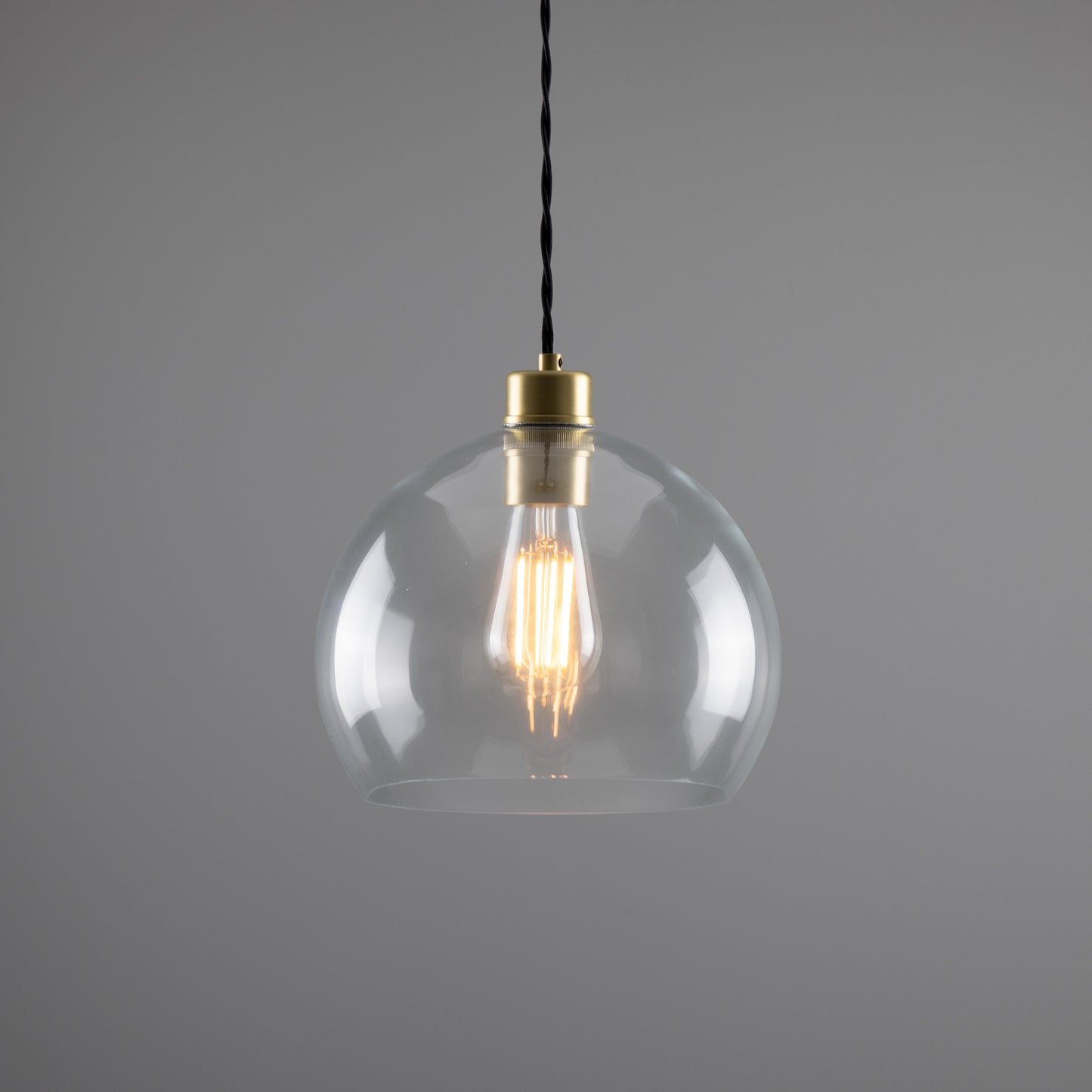 Eden Clear Open Glass Globe Pendant Light