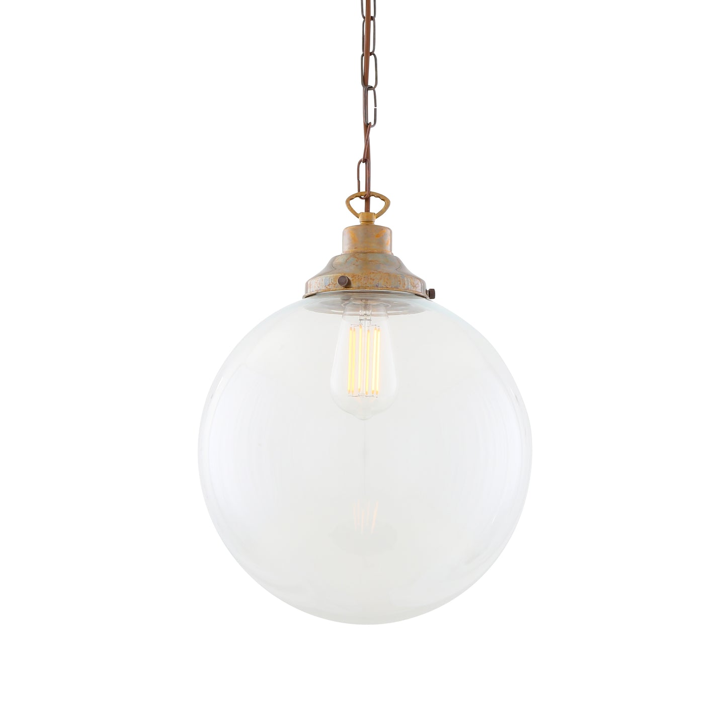 Suspension globe en verre transparent Riad