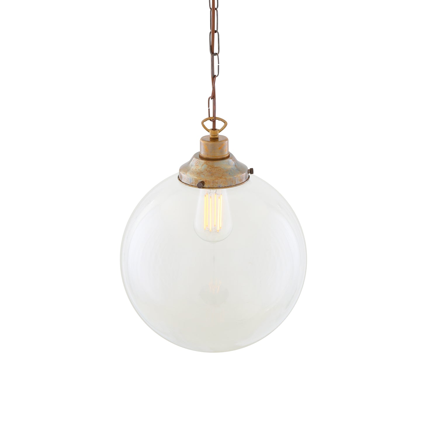 Suspension globe en verre transparent Riad