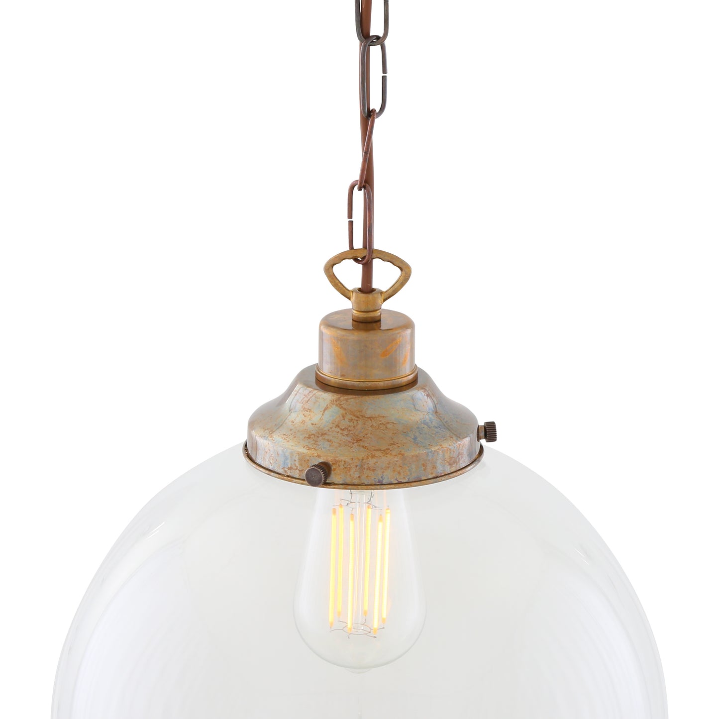 Suspension globe en verre transparent Riad