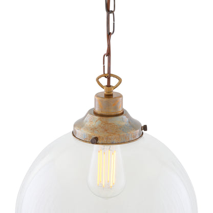 Suspension globe en verre transparent Riad