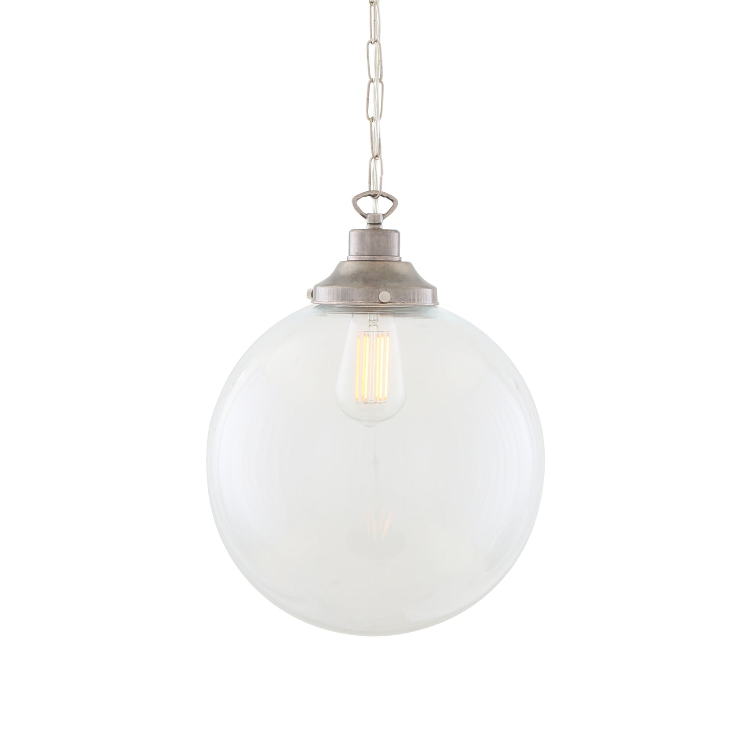 Suspension globe en verre transparent Riad