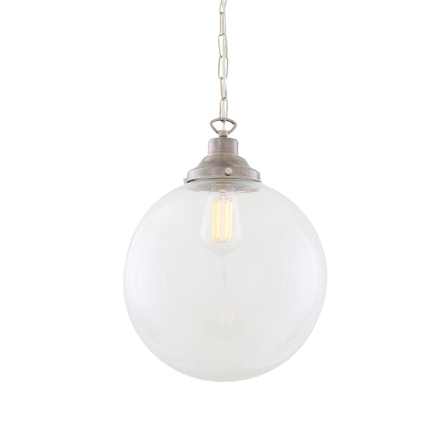 Suspension globe en verre transparent Riad