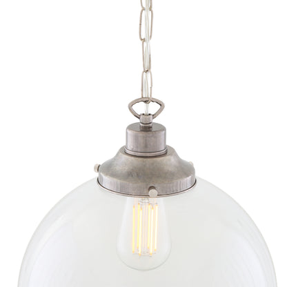 Suspension globe en verre transparent Riad