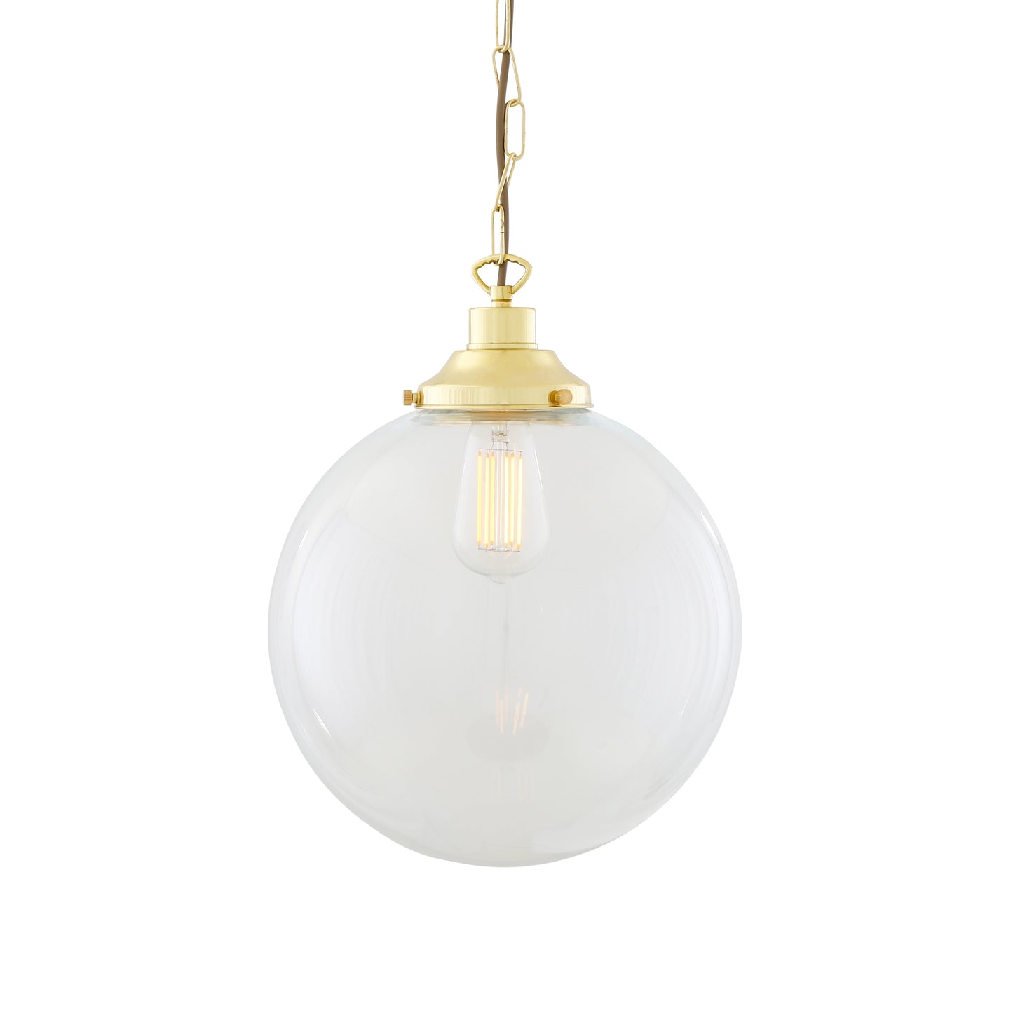 Suspension globe en verre transparent Riad
