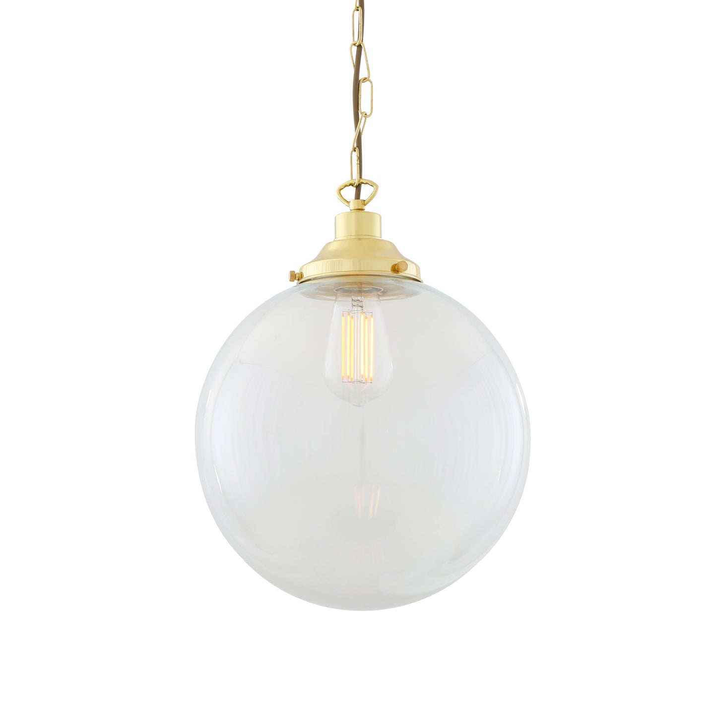 Suspension globe en verre transparent Riad