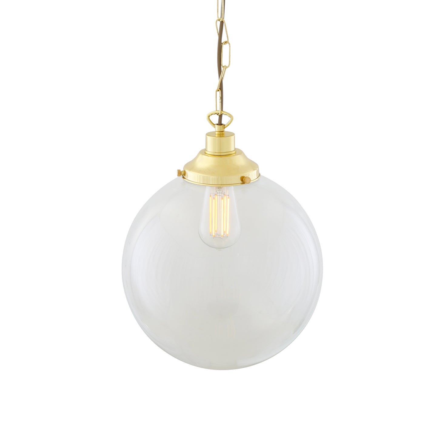 Suspension globe en verre transparent Riad
