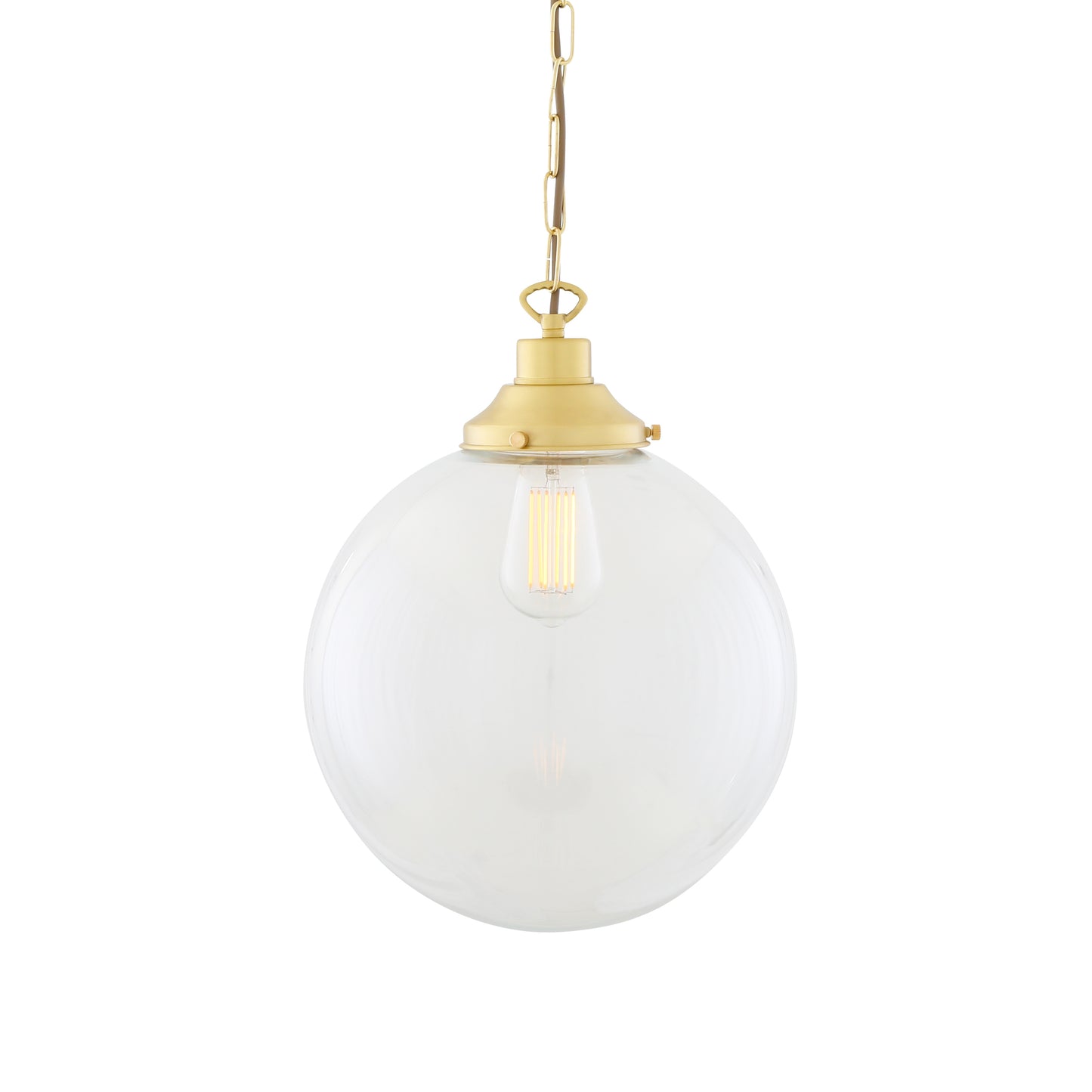 Suspension globe en verre transparent Riad
