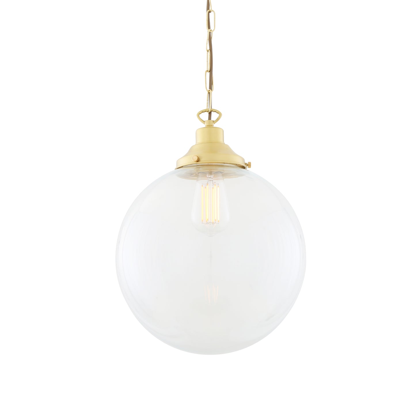 Suspension globe en verre transparent Riad